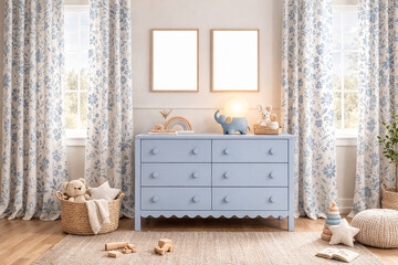 frame mockup in kids room