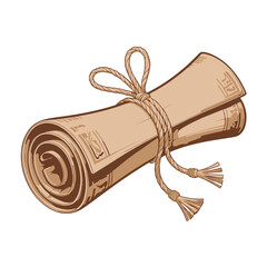 Ancient Egyptian Pharaonic papyrus scroll document 