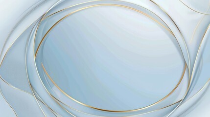 Fototapeta premium Soft, elegant abstract design with flowing lines and a central oval space.