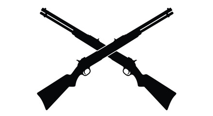 Two crossed flintlock pistols depicted as a striking silhouette © MK2.00