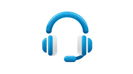 Headphone Illustration: A modern and clean illustration of headphones, symbolizing communication, support, and audio clarity. The headphones are depicted with a sleek, minimalist design.