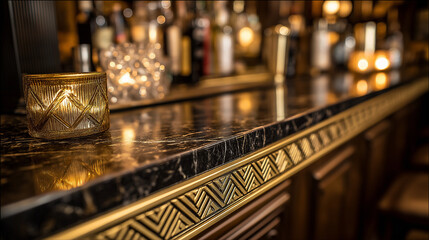 Bar and cafe decorated in Art Deco style