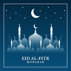 Vector Eid Al-Fitr Mubarak Festival Template Design Background