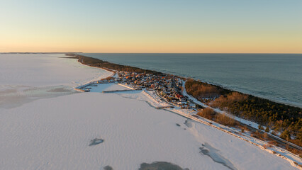 Winter scenery over the Hel Peninsula