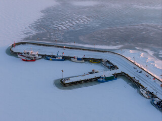 Departure from the port of Kuźnica, winter 2026