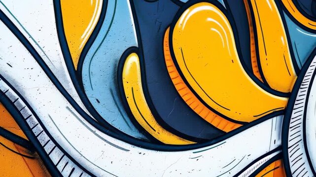 Abstract Graffiti Art: Vibrant abstract graffiti artwork, showcasing bold lines and a dynamic interplay of colors, evoking creativity and urban art aesthetics.