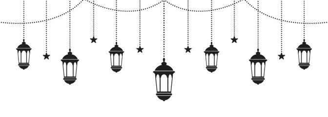 Vector Ramadhan Lantern On White Background