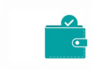 Wallet payment confirmation horizontal icon