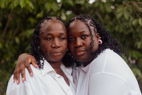 Mother and daughter portrait