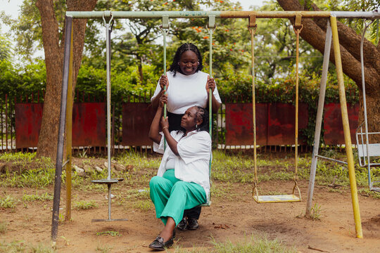 Portrait of mother and daughter