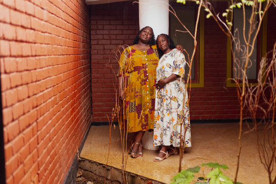 Portrait of mother and daughter