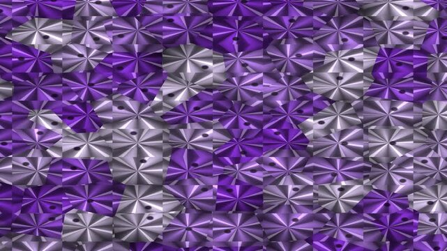 Abstract Purple and Silver Geometric Pattern Background Loop.