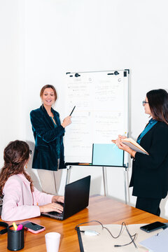 Businesswomen in a meeting at work