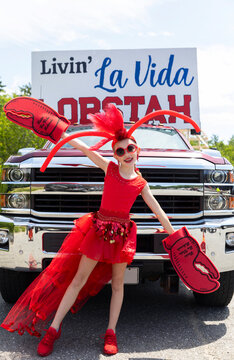 Fourth of July Parade girl portrait 