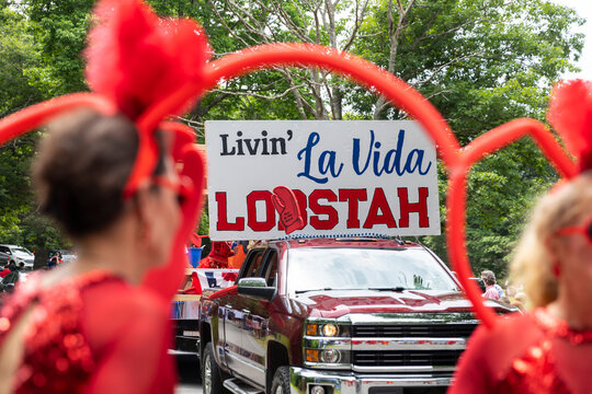Fourth of July Parade Rural Maine Lobster sign