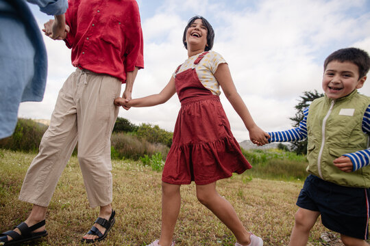 Colorful family picnic