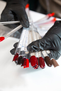 Red Color Selection Nails Manicure Palette 