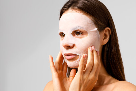 Woman Relaxing Skincare with Sheet Mas