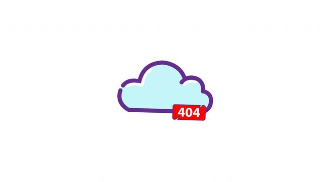 Light blue cloud background with a prominent red 404 error message. Suitable for website design and maintenance concept.