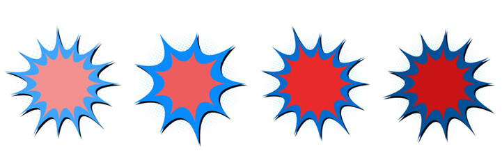 Comic Book Style Explosion Bubbles for Superhero Themed Birthday Party Graphics © SimpleDesignStudio