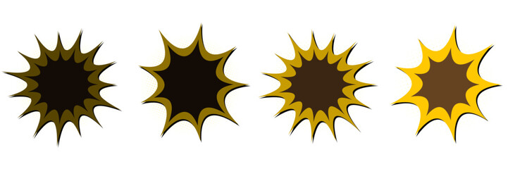Comic Book Style Explosion Bubbles for Retro Superhero Graphic Design © SimpleDesignStudio