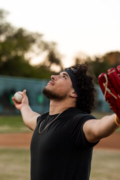 Baseball player prepares