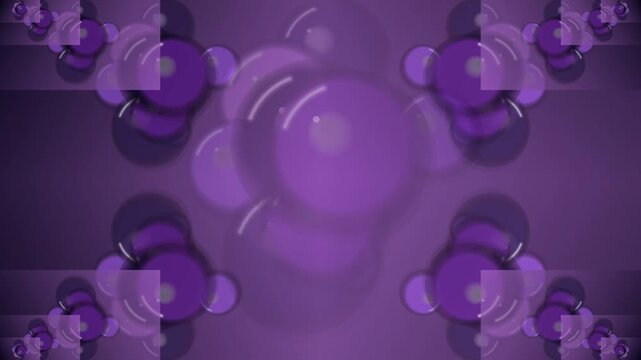 Vibrant Abstract Purple Bubbles and Spheres Background - Symmetrical Glossy Orbs Reflecting Light, Creating a Dynamic and Futuristic Digital Art Design