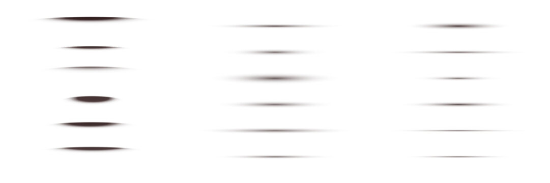 Realistic horizontal drop shadow effects for minimalist web design and UI components