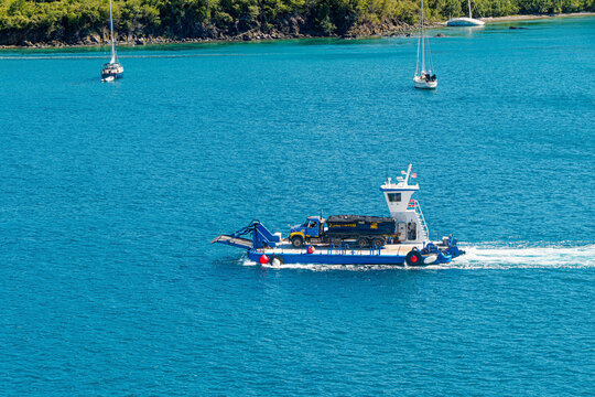 Work Barge in St. Thomas Harbor