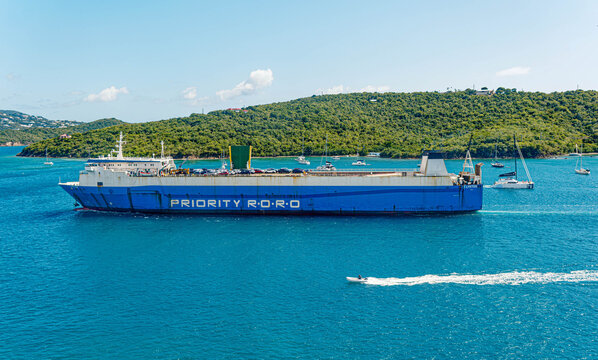 Cargo Vessel in St. Thomas Harbor