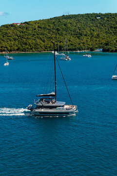 Catamaran Cruising in St. Thomas Harbor