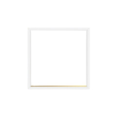 Obraz premium White square frame with gold accent
