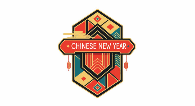 Chinese New Year Greeting Card Design Element.