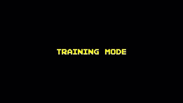Training Mode 8 Bit Pixel Text Flicker Retro Gaming Animation Loop
