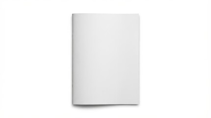 Fototapeta premium Blank white magazine cover isolated on white background