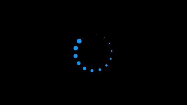 Dot loading animation in a circular pattern