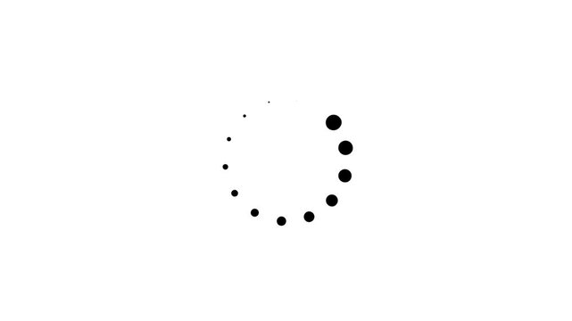 Dot loading animation with circular pattern