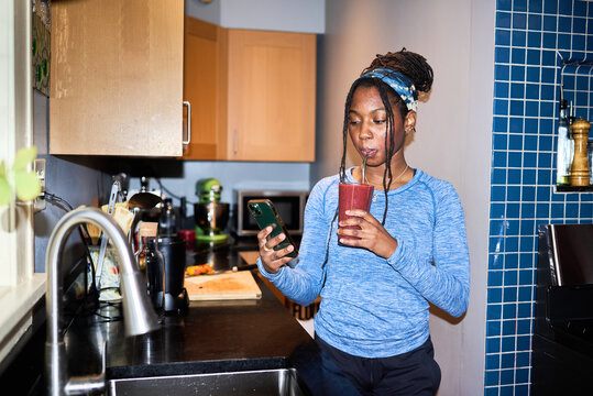 Girl with smoothie