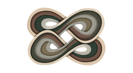 Fototapeta premium Infinity Symbol Metallic Design Element Closeup.