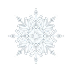 Fototapeta premium Intricate Snowflake Design with Geometric Patterns.