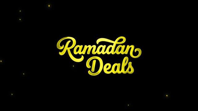 Luxurious 3D Gold Ramadan Deals Animated Typography