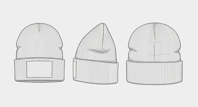 Beanie hat design template illustration