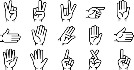 American sign language handshapes and finger spelling © Craft Designer