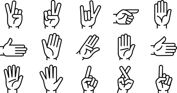 American sign language handshapes and finger spelling
