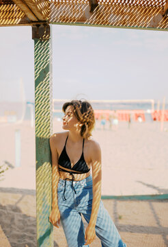 Happy young woman on the vacation