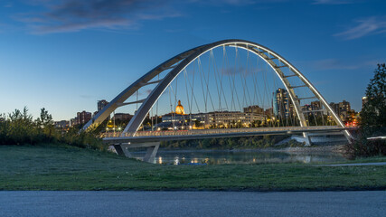 The Edmonton skyline at dusk