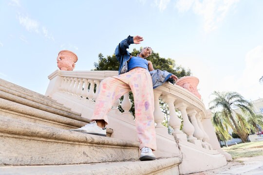 Defiant Angle on Marble Steps

