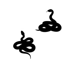 Obraz premium Snake Silhouette Logo Reptile Symbol Vector