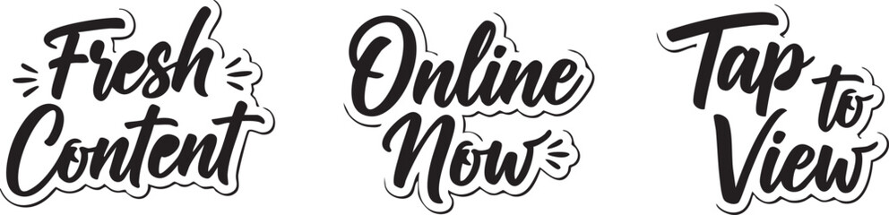 Obraz premium Fresh content online now, tap to view engaging updates