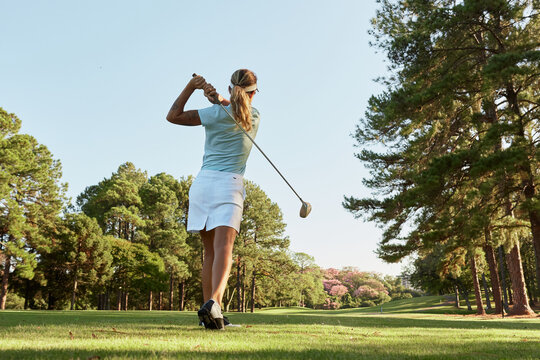 Golfer Following Through on a Drive
